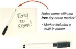 Antvio Dry Erase Sticky Notes for Wall 4x4 inch Pack of 12 with 1 Free Marker Pen - Image 4