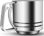 NPYPQ 5-Cup Stainless Steel Flour Sifter for Baking
