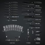 MIDONE 17 Pieces German Stainless Steel Kitchen Knife Set - Image 4