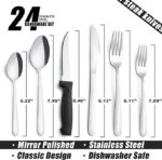 24 Pieces Silverware Set, Pleafind Cutlery Set for 4 - Image 2