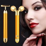 2-IN-1 Electric Face Massager 24k Golden Facial Massager - Image 2