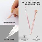 Owfeel Desk Accessory Kits Pink 9pcs , The Halloween Chrismas Thanking Giving Day Gift for Office Clerks and Students - Image 3