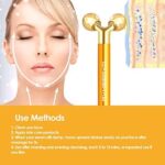 2-IN-1 Electric Face Massager 24k Golden Facial Massager - Image 3