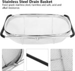 Drainer Filter, Nofaner Stainless Steel Collapsible Kitchen Sink Drain Basket Rack - Image 4