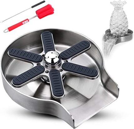 Metal Glass Washer For Kitchen Sink,360 Rotate sprayer