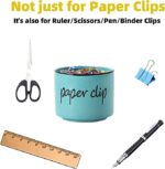 ONTUBE Porcelain Paper Clip Holders,Ceramic Paper Clip Organizer (Turquoise) - Image 2