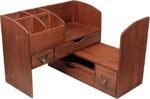 Executive Office Solutions Wood Storage Shelf Rack For Office Supplies, Desk Accessories, or Mail – Cherry - Image 2