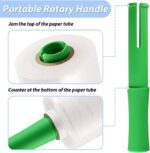2pack 5 Inch Stretch Wrap Film with Plastic Handle, 80 Gauge Thick, 1500ft - Image 2