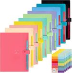 EOOUT 10pcs Expanding File Folders, A4 Letter Size Plastic Accordion