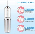 Water Flosser Cordless Teeth Cleaner Portable Water Teeth Cleaner with 3 Modes (Bright White) - Image 3