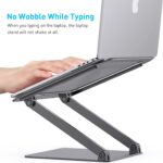 Almoz Laptop Stand, Aluminum Computer Riser, Compatible with All Laptop 10-17.3 Inches, Space Grey - Image 4