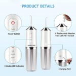 Water Flosser Cordless Teeth Cleaner Portable Water Teeth Cleaner with 3 Modes (Bright White) - Image 4