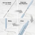 6 Pack Cute Gel Pens, Fine Point 0.5mm Black Ink Rolling Ball Gel Pens - Image 4