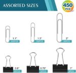 Paper Clips Binder Clips Set,450 PCS, Document Organizing Supplies - Image 4