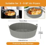 Reusable OUTXE 2 Pack Air Fryer Silicone Baking Tray 7.5inch for 3 to 5 Qt - Image 3