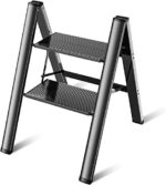 Step Ladder Folding 2 Step Stool Aluminium Anti-Slip
