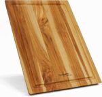 BEEFURNI Small Wooden Cutting Boards for Kitchen, 1 Year Warranty, (S, 15.5 x 11 x 0.75 inches)