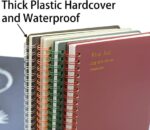 Spiral Notebook, 4 Pcs 4 Color A5 Size Thick Plastic Hardcover 8mm Ruled Paper 80 Sheets (160 Pages) - Image 4
