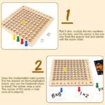 Vingtank Wooden Math Multiplication Board , Wooden Math Blocks for Toddlers Ages 3+ - Image 3