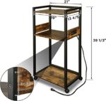 TC-HOMENY 3-Tier Movable Printer Stand with Storage Rolling Floor-Standing - Image 3