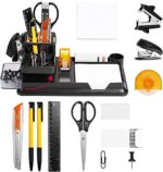 Deli 15 Pcs Office Supplies Kit with Desk Organizer