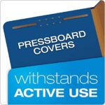 Pendaflex® Classification Folders, 2 Dividers, 2" Fasteners, Letter, Dark Blue, 10/Box (24132P) - Image 3