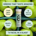 8Greens Skin + Marine Collagen for Beautiful Skin - Dietary Supplement - 8 Essential Healthy Real Greens in One (10 Tablets) - Image 3