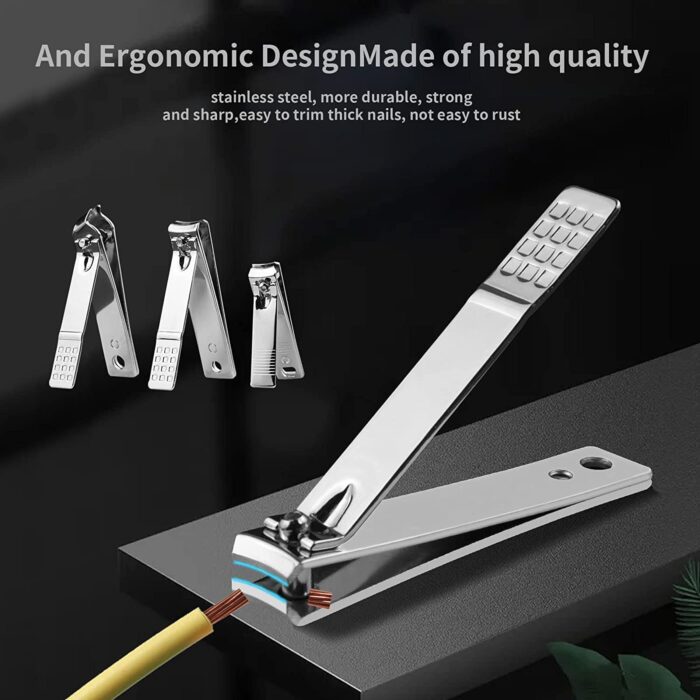 GEMAX Nail Clippers, 30 in 1 Professional Nail Kit (full black) - Image 4