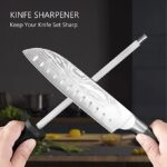Kitchen Knife Set with Block - 24 pcs Home Essentials High Carbon German Stainless Steel Knives Set - Image 4