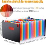 Expanding File Folders, Office Supplies, Desk Organization, Letter Size, 24 Pockets - Image 2