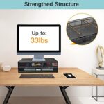 Monitor Stand, Monitor Stand with Drawer, Desktop Computer Stand for PC, Laptop, Printer - HUANUO - Image 3
