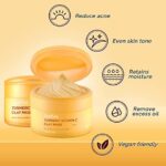 Turmeric Clay Mask for Dark Spots, Brighten and Refining Pores- Includes Mask Brush and Konjac Facial Sponges - Image 2