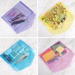 EOOUT 28pcs Plastic Envelopes, 8 Colors, A4 Size, Letter Size, for School and Office Supplies - Image 3