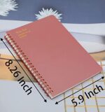 Spiral Notebook, 4 Pcs 4 Color A5 Size Thick Plastic Hardcover 8mm Ruled Paper 80 Sheets (160 Pages) - Image 2