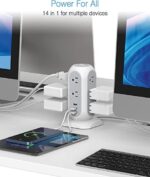 Tower Power Strip with 11 Outlets 3 USB Chargers - Image 4