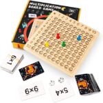 Vingtank Wooden Math Multiplication Board , Wooden Math Blocks for Toddlers Ages 3+ - Image 2
