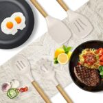 14 Pcs Silicone Cooking Utensils Kitchen Utensil Set - 446°F Heat Resistant  (BPA Free Khaki) - Image 2