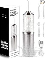 Water Flosser Cordless Teeth Cleaner Portable Water Teeth Cleaner with 3 Modes (Bright White)