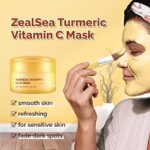 Turmeric Clay Mask for Dark Spots, Brighten and Refining Pores- Includes Mask Brush and Konjac Facial Sponges - Image 3