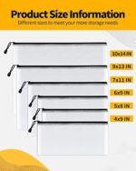 SUNEE Multisize Zipper Pouches(6 Colors, 21 Packs) - Image 3