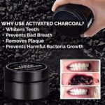 Teeth Whitening Charcoal Powder with Bamboo Brush Oral Care Set (1.05 oz) - Image 3
