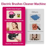 Electric Makeup Brush Cleaner Machine - Alyfini Portable Automatic USB Cosmetic Brush Cleaner Tools for All Size Beauty Makeup Brushes Set (Black) - Image 3