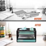 EASEPRES Paper Organizer Tray, 3 Tier , Black - Image 2