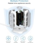 Tower Power Strip with 11 Outlets 3 USB Chargers - Image 3