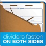 Pendaflex® Classification Folders, 2 Dividers, 2" Fasteners, Letter, Dark Blue, 10/Box (24132P) - Image 4