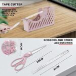 Owfeel Desk Accessory Kits Pink 9pcs , The Halloween Chrismas Thanking Giving Day Gift for Office Clerks and Students - Image 2