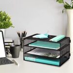 EASEPRES Paper Organizer Tray, 3 Tier , Black - Image 3