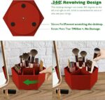 Colored Pen Pencil Holder Organizer for Desk with 7 Compartments, Red - Image 3