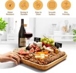 Premium Cheese Board and Knife Set - Bamboo Wood Charcuterie Board Set & Cheese Board Accessories Set - Image 2