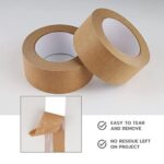 LICHAMP 4 Pack Brown Painters Tape 2 inch Wide, Medium Adhesive Brown Masking (220 Total Yards) Tape - Image 4